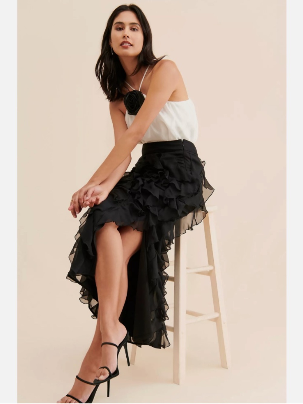 ANTHROPOLOGIE LET ME BE SASHA RUFFLED SKIRT